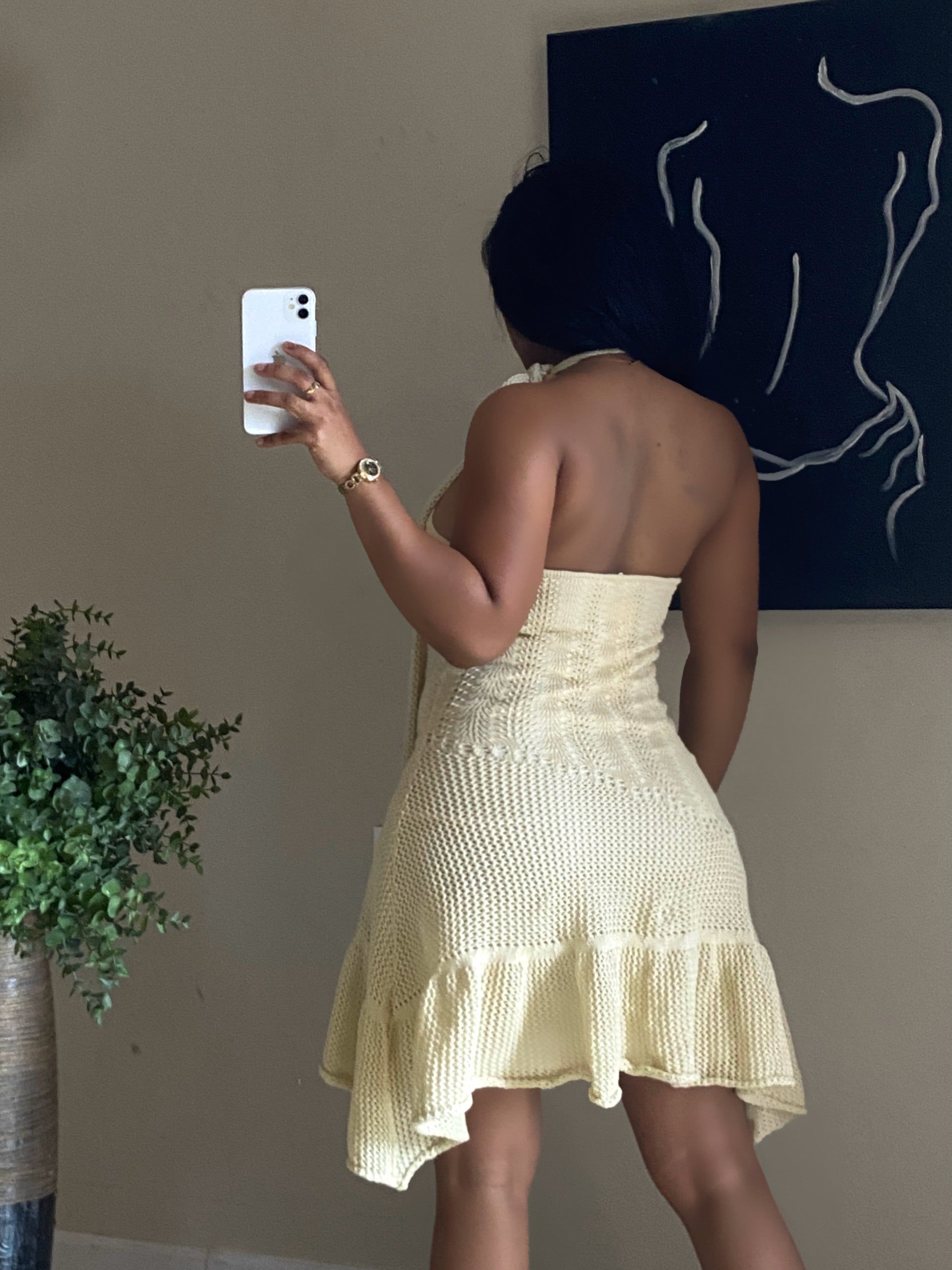 Aura Glowing’ Crochet Dress