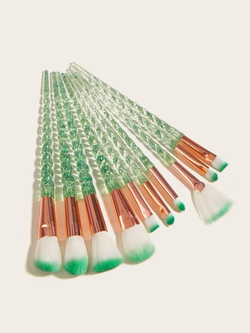 10 Pcs Spiral Make Up Brush Set