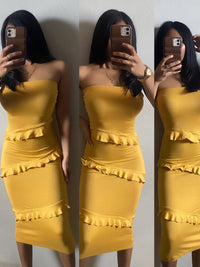 Anything I Want’ Ruffle Tube Dress