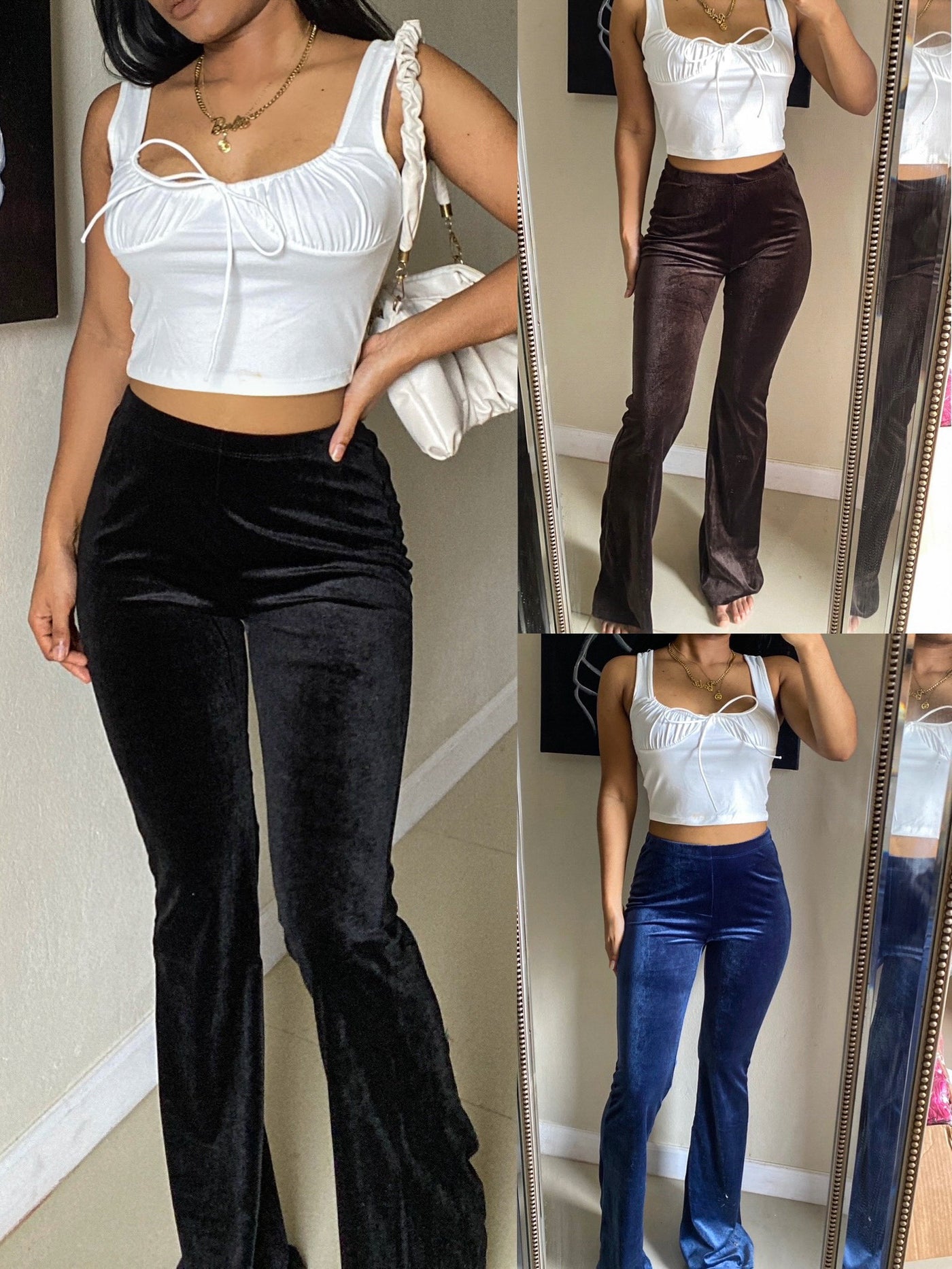 Material Girl’ Flare velvet pants