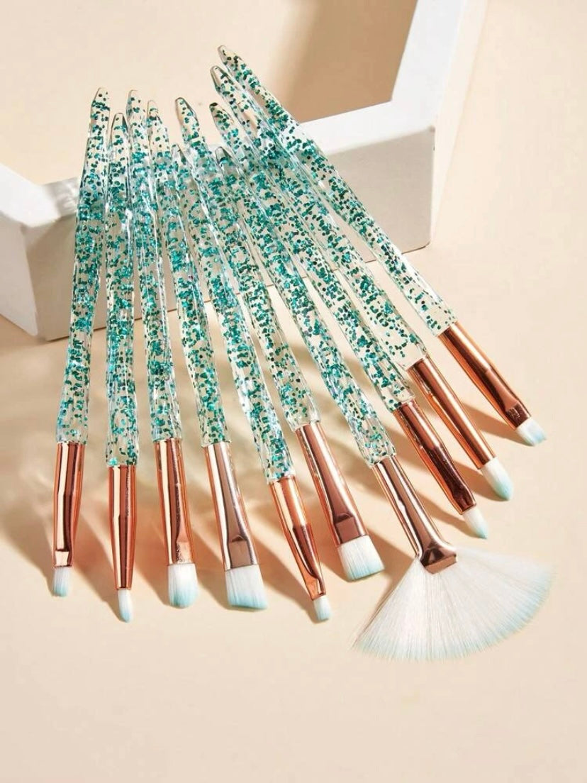 10 Pcs Essential Eyes Make Up Brush Set