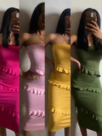 Anything I Want’ Ruffle Tube Dress