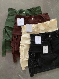 Your Hottest X ” micro mini cargo skirt