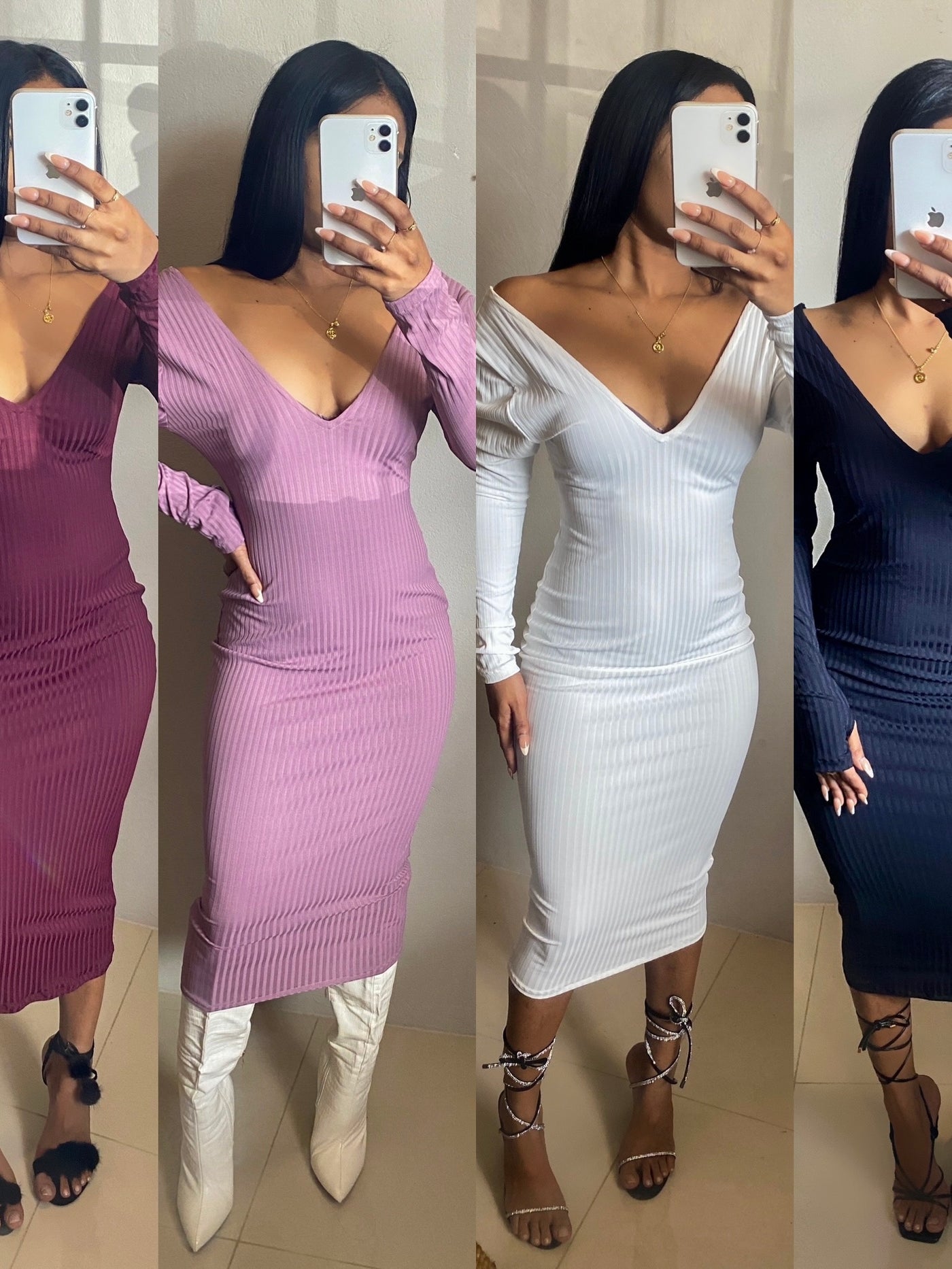 Show up unannounced’ midi dress