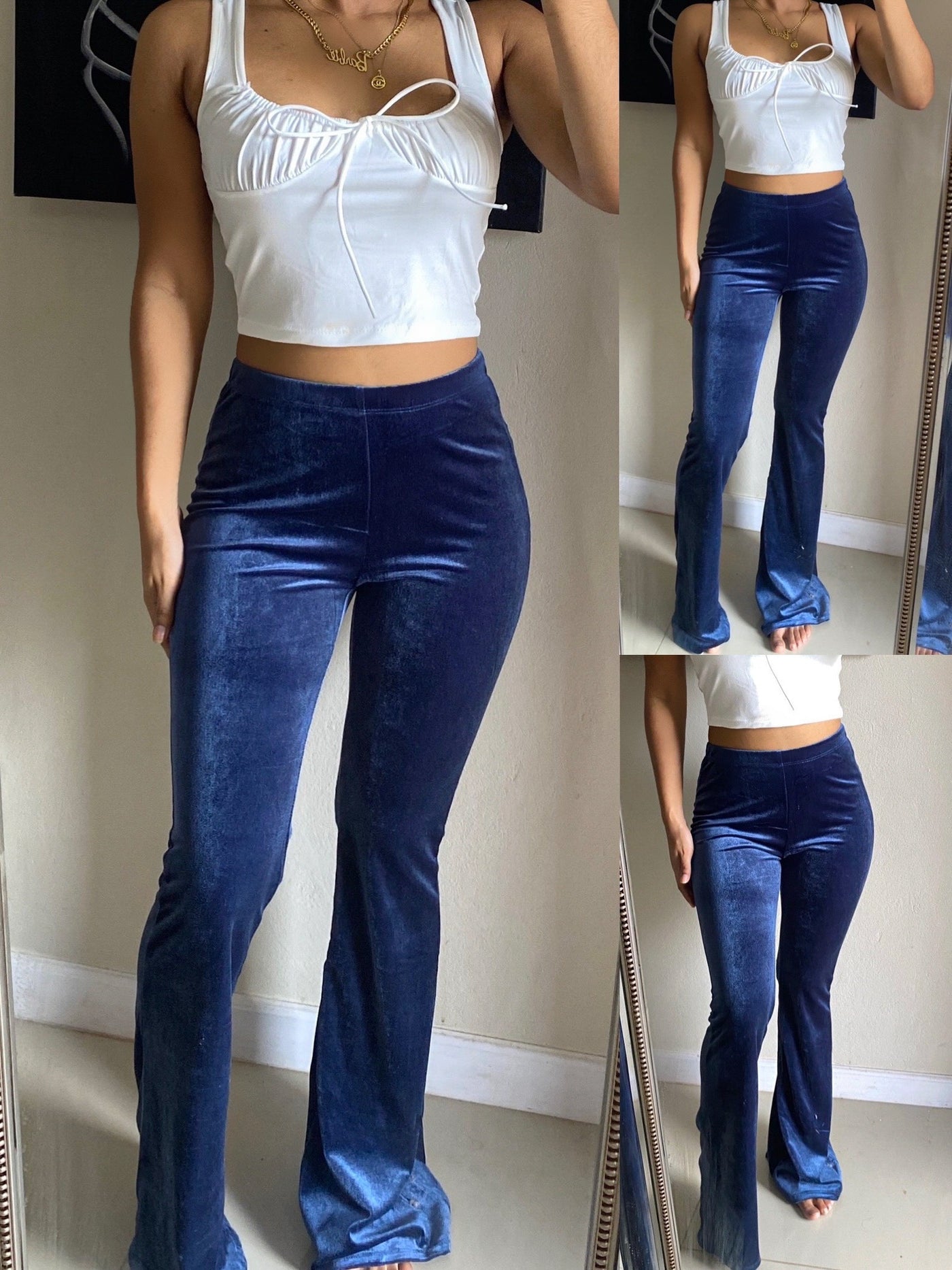 Material Girl’ Flare velvet pants