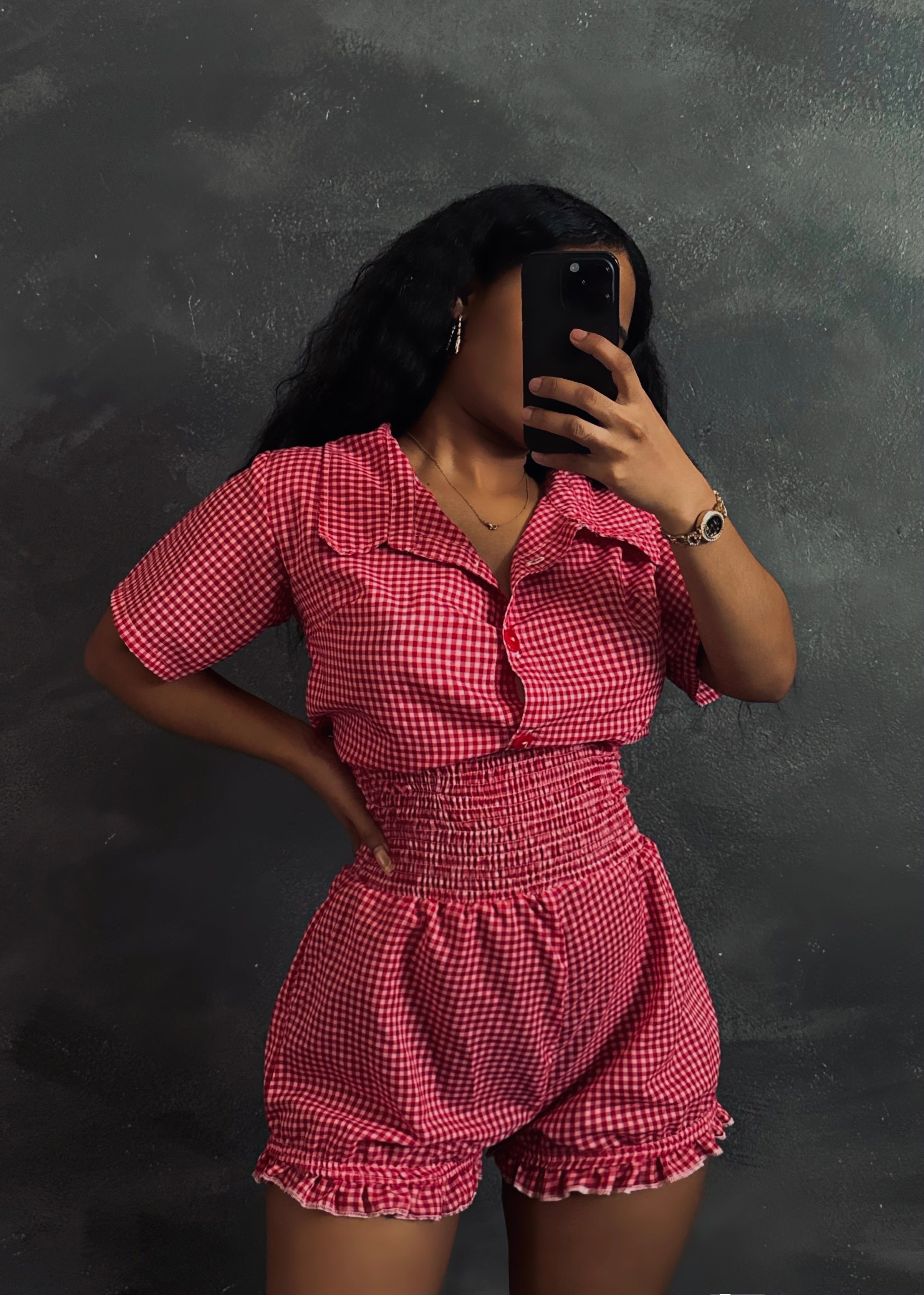 Checkmate’ Baby. Playsuit