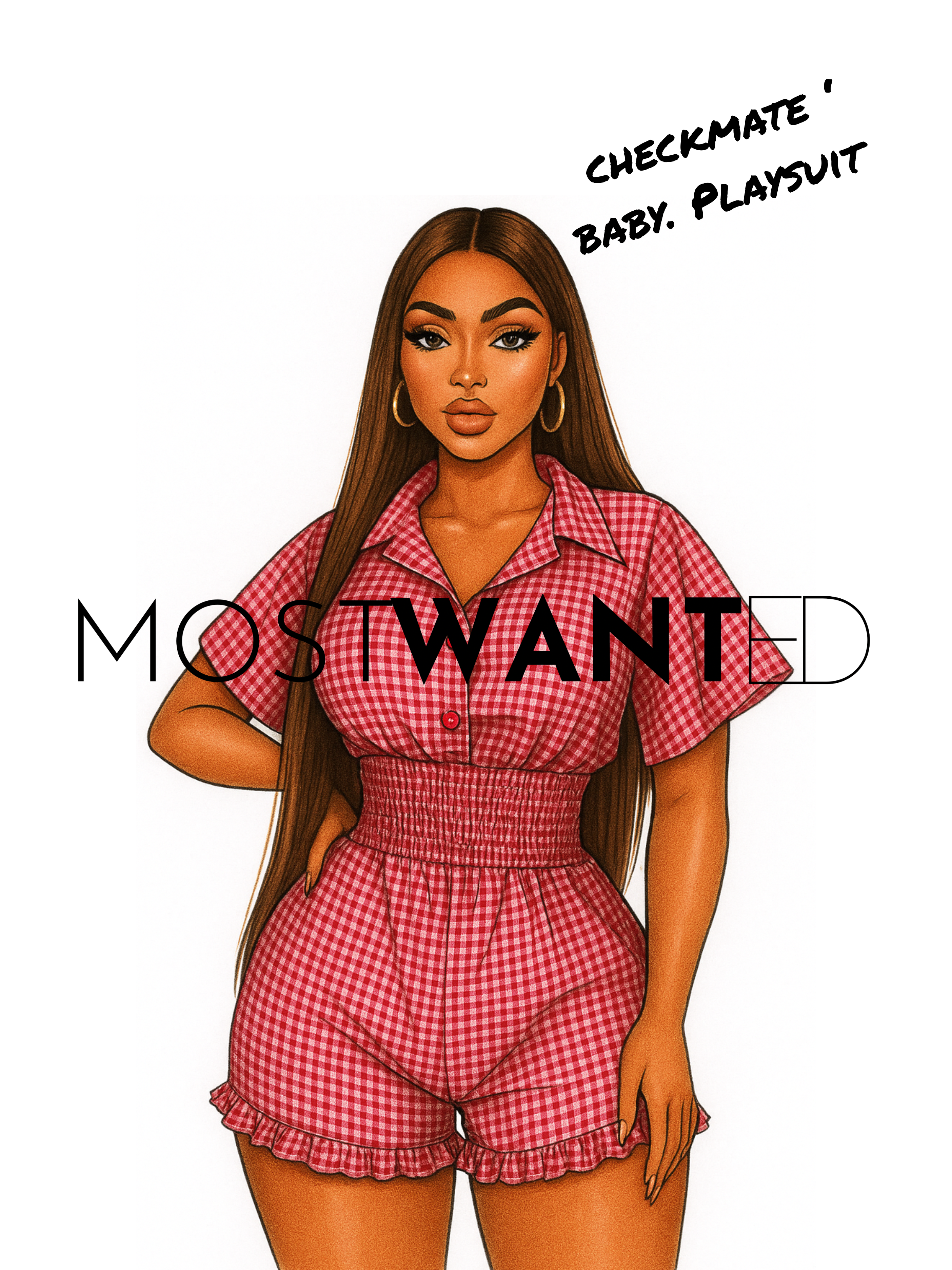 Checkmate’ Baby. Playsuit