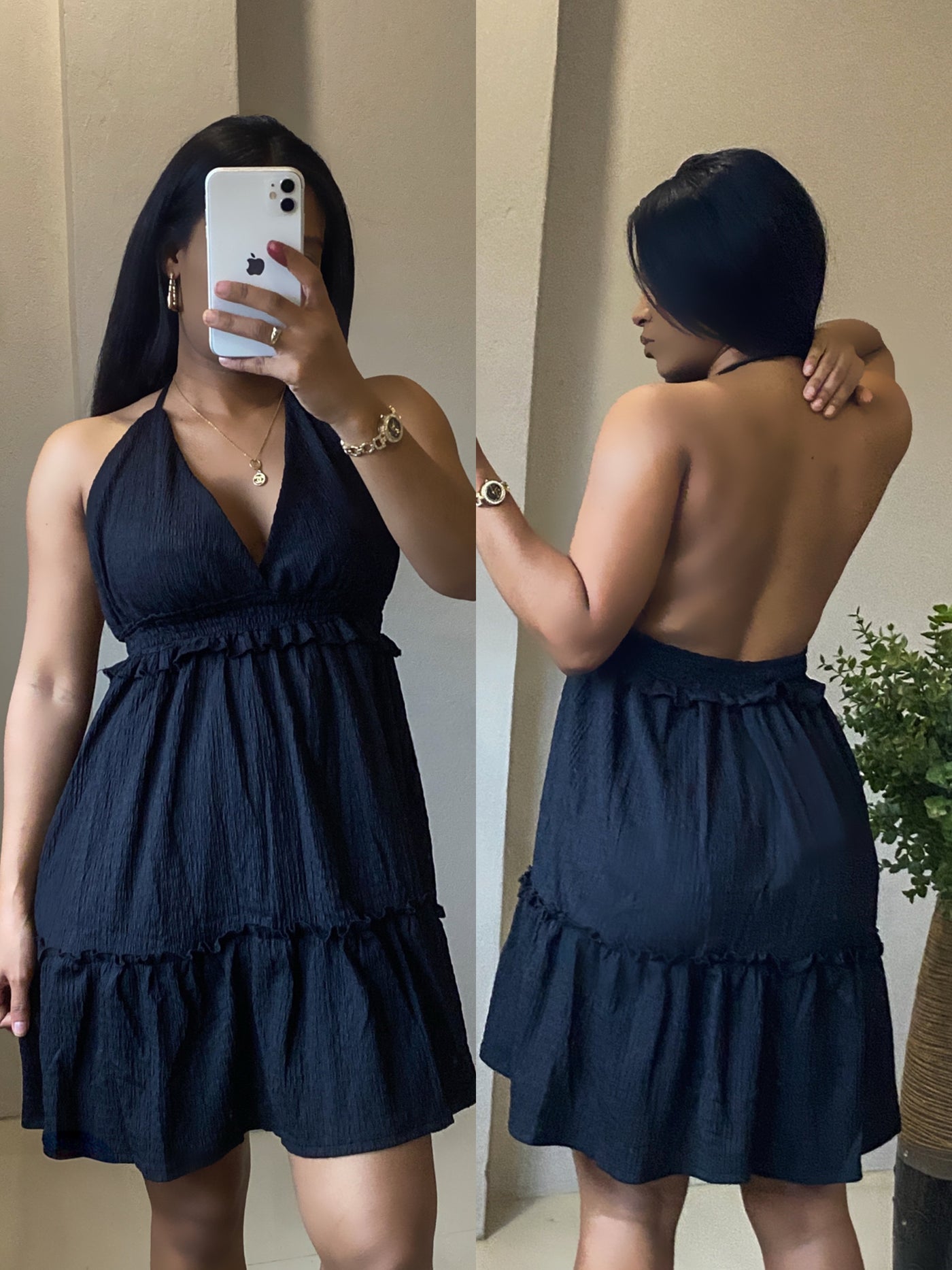 Keeping it private ruffled dress