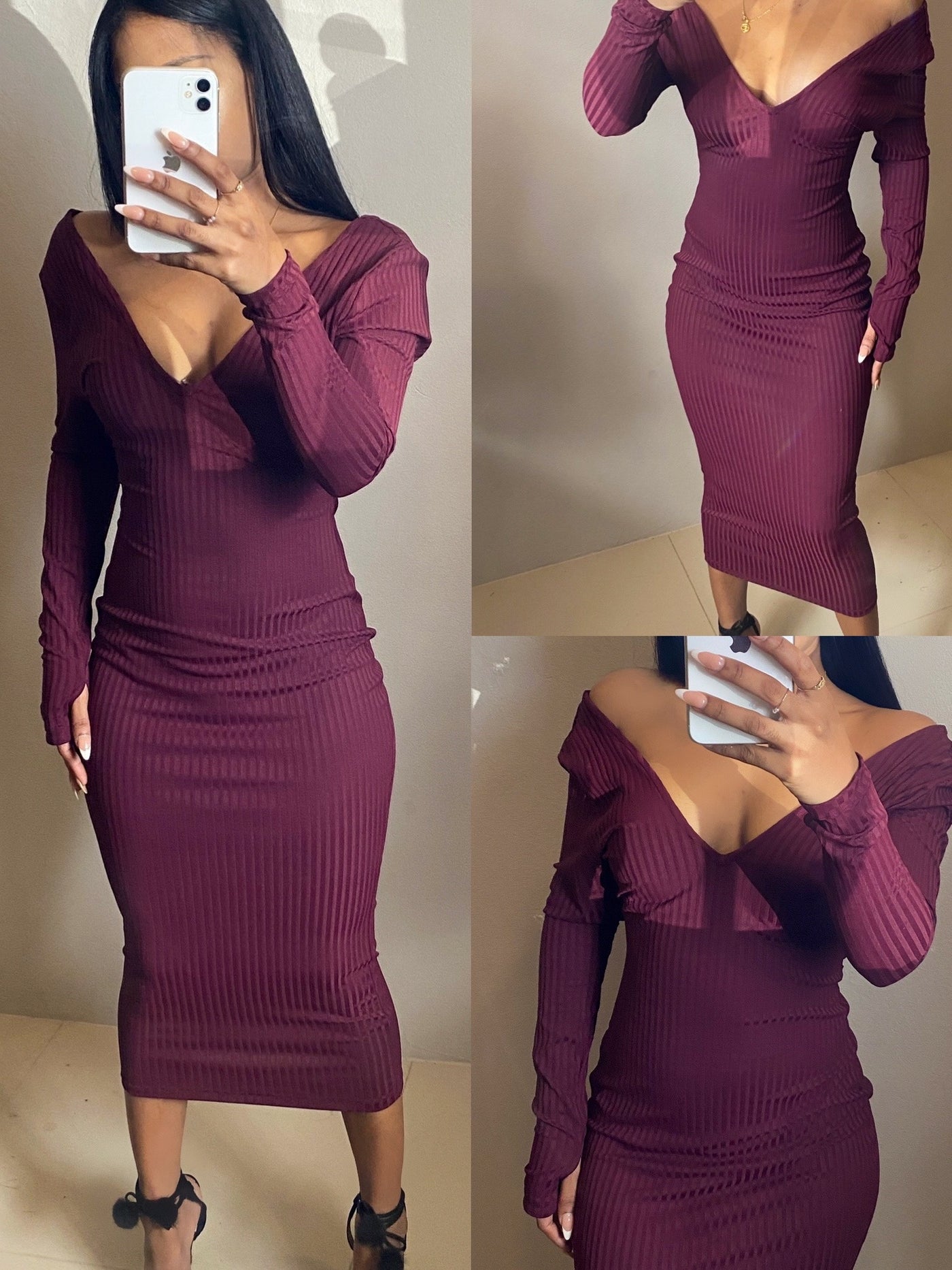 Show up unannounced’ midi dress